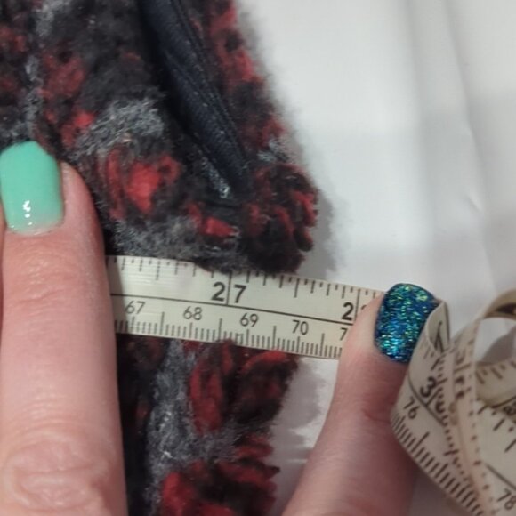 Vintage Spyder Men's Vest Fleece Red Black Web Full Zip Pockets Made USA Size XL - Picture 6 of 13